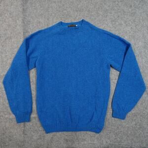Glenugie Sweater Mens Extra Large Scotland Pure New Wool Blue Crew Neck Knit
